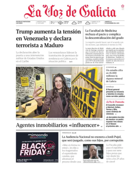 Cover of La Voz de Galicia (Pontevedra)