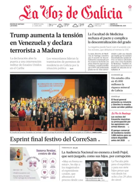 Cover of La Voz de Galicia (Santiago)