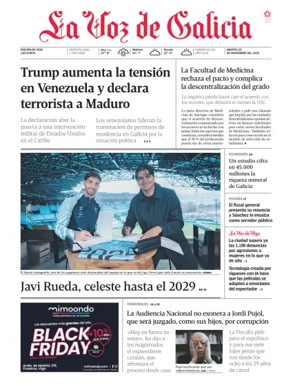 Cover of La Voz de Galicia (Vigo)