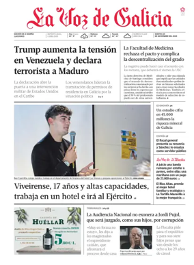 Cover of La Voz de Galicia (Viveiro)