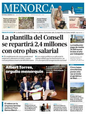 Cover of Menorca Diario Insular