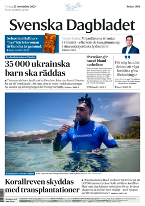 Cover of Svenska Dagbladet