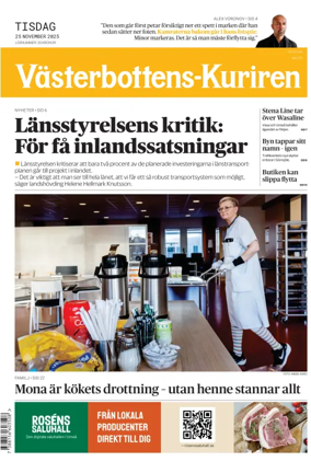 Cover of Västerbottens-Kuriren