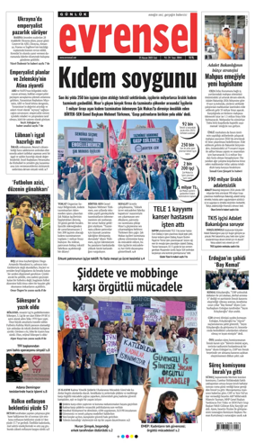 Cover of Evrensel Gazetesi