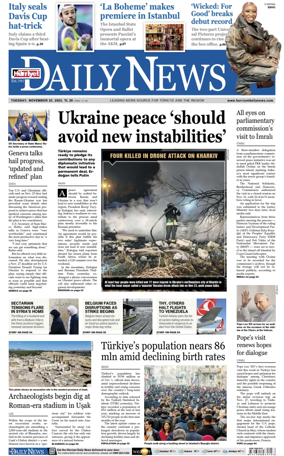 Cover of Hurriyet Daily News & Economic Review