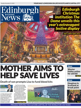 Cover of Edinburgh Evening News