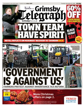 Cover of Grimsby Telegraph