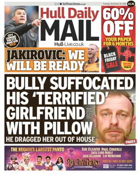 Cover of Hull Daily Mail