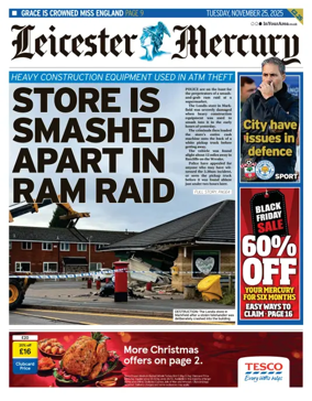 Cover of Leicester Mercury