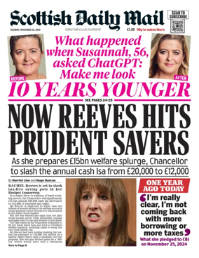 Cover of Scottish Daily Mail