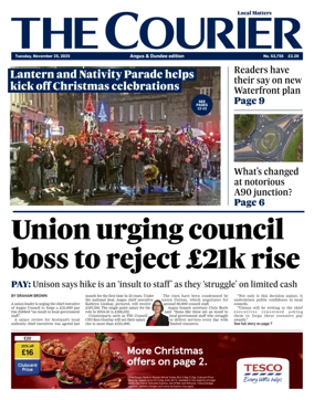 Cover of The Courier & Advertiser (Angus and The Mearns Edition)