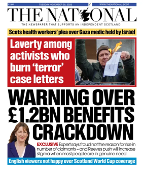 Cover of The National (Scotland)