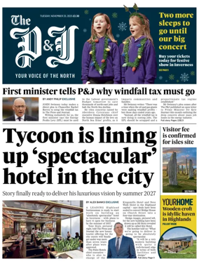 Cover of The Press and Journal (Highlands & Islands)