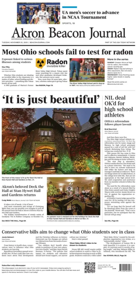 Cover of Akron Beacon Journal