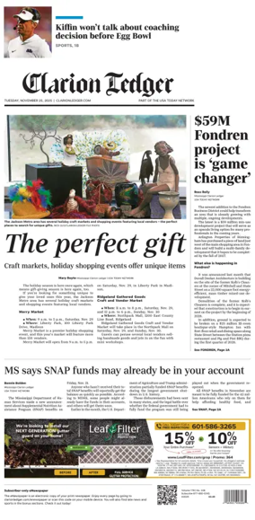 Cover of Clarion Ledger