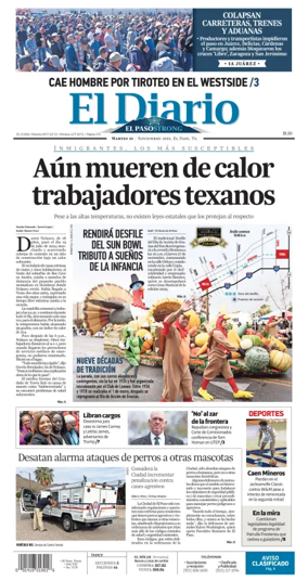 Cover of El Diario de El Paso