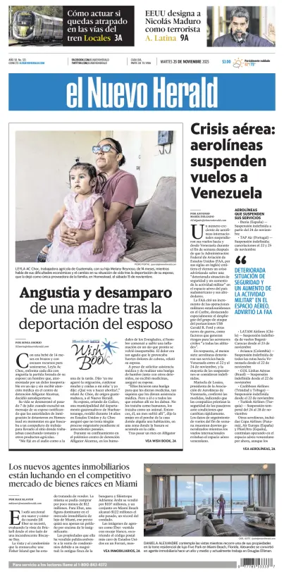 Cover of El Nuevo Herald