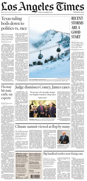 Cover of Los Angeles Times