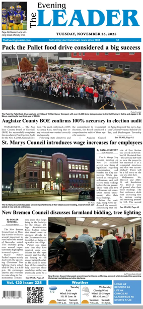 Cover of The Evening Leader