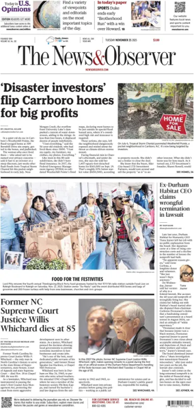 Cover of The News & Observer