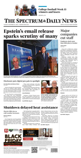 Cover of The Spectrum & Daily News