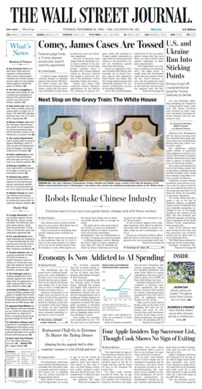 Cover of The Wall Street Journal