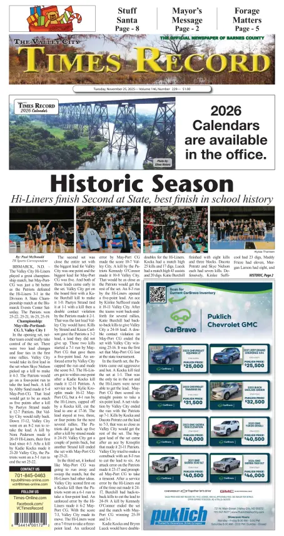 Cover of Valley City Times-Record