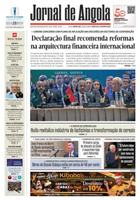 Cover of Jornal de Angola