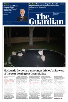 Cover of The Guardian Australia