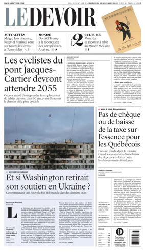 Cover of Le Devoir