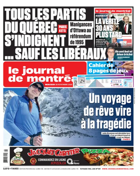 Cover of Le Journal de Montreal