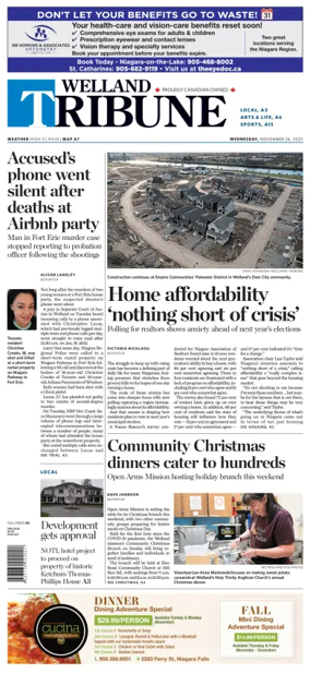 Cover of The Welland Tribune