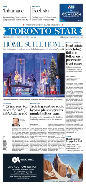 Cover of Toronto Star