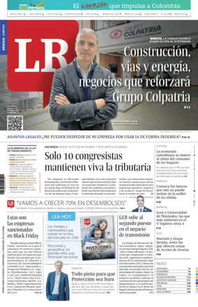 Cover of La Republica (Colombia)