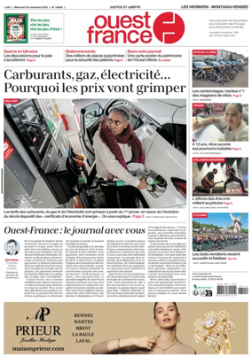 Cover of Ouest France (Les Herbiers / Montaigu)