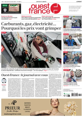 Cover of Ouest France (Lorient)