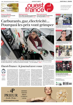 Cover of Ouest France (Saint-Malo)