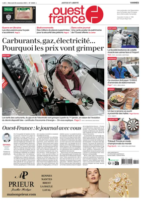 Cover of Ouest France (Vannes)
