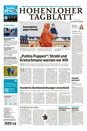 Cover of Hohenloher Tagblatt