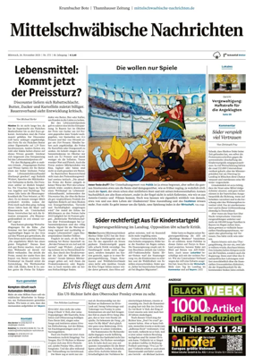 Cover of Mittelschwaebische Nachrichten