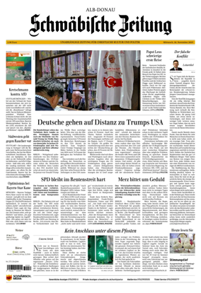 Cover of Schwaebische Zeitung (Alb-Donau)