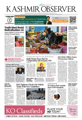 Cover of Kashmir Observer