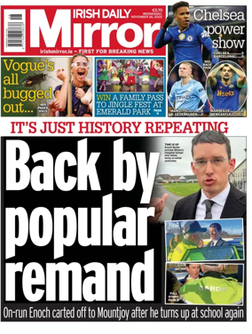 Cover of Irish Daily Mirror