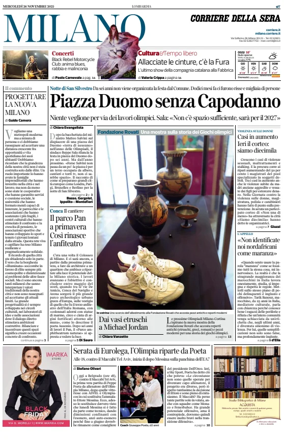 Cover of Corriere della Sera (Milano)
