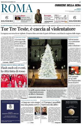Cover of Corriere della Sera (Roma)