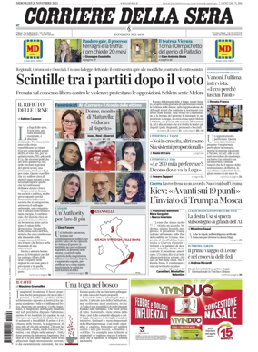 Cover of Corriere della Sera 