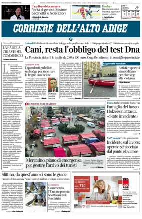Cover of Corriere dell'Alto Adige