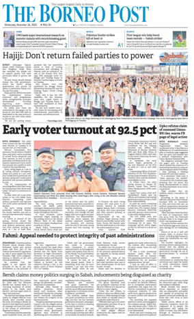 Cover of The Borneo Post (Sabah)