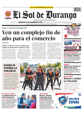 Cover of El Sol de Durango