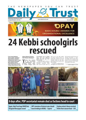 Cover of Daily Trust